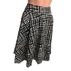 PREMISE STUDIO Women’s Pollyanna‎ Skater Poodle Skirt Black & White Size 8